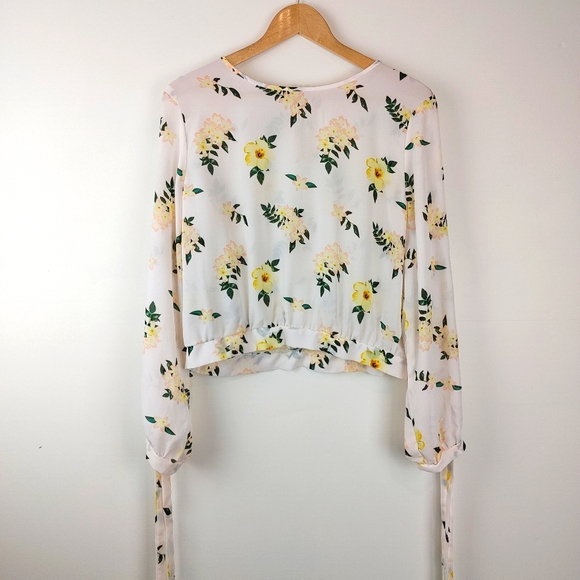 ARDENE | Sheer Floral Long Sleeve Blouse - Picture 1 of 12